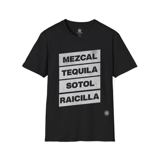 Agave Spirits T-Shirt – Mezcal, Tequila, Raicilla, Sotol | Gildan 64000 | Unisex Softstyle Cotton Tee