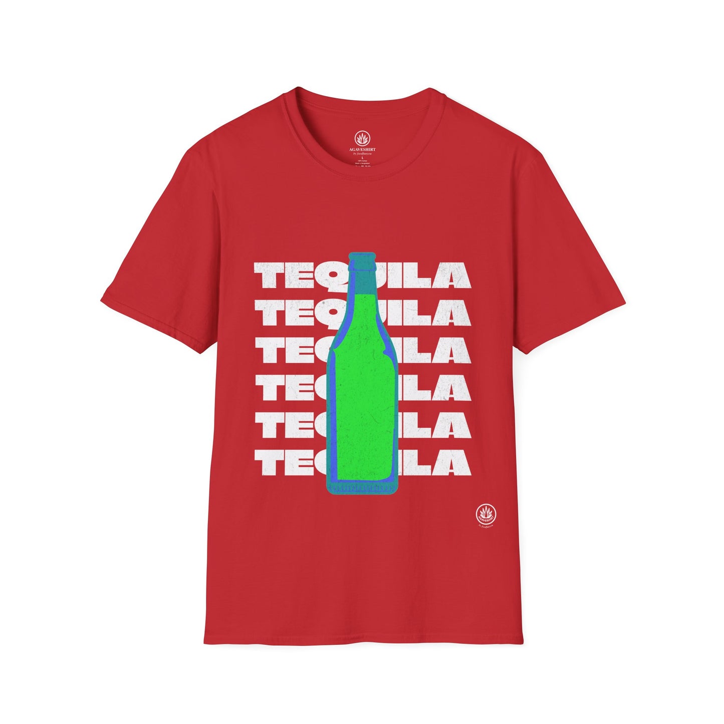 Tequila Bottle T-Shirt | Gildan 64000 | Unisex Softstyle Cotton Tee