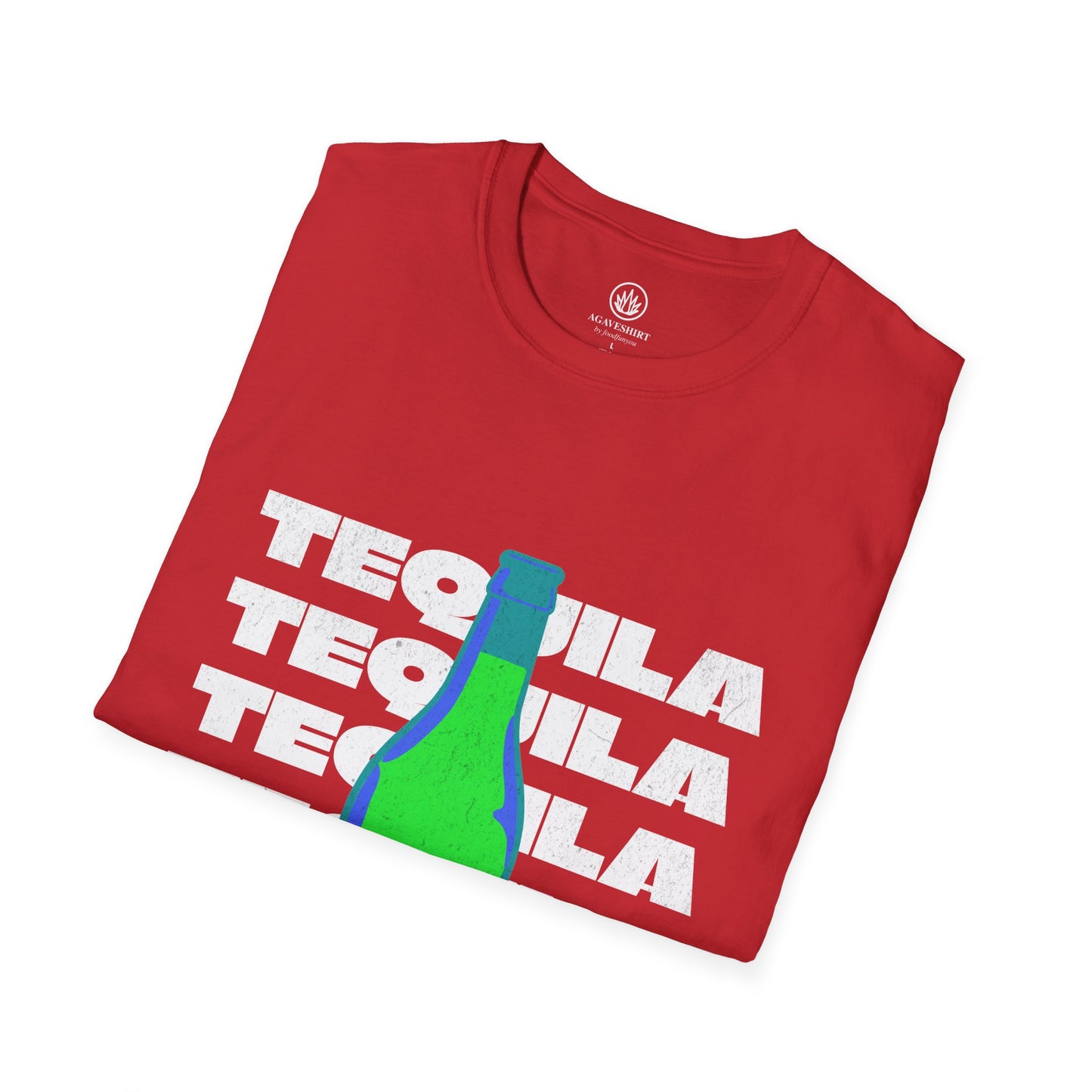 Tequila Bottle T-Shirt | Gildan 64000 | Unisex Softstyle Cotton Tee