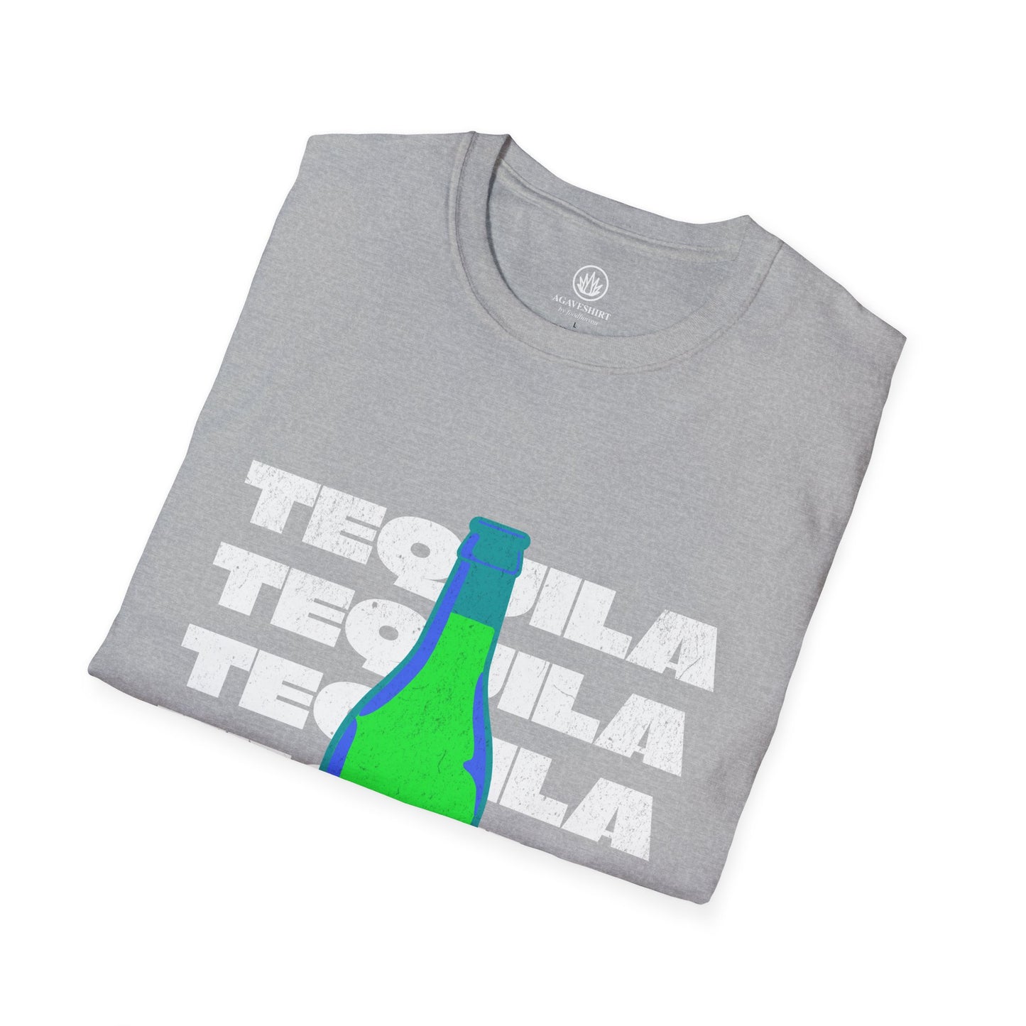Tequila Bottle T-Shirt | Gildan 64000 | Unisex Softstyle Cotton Tee
