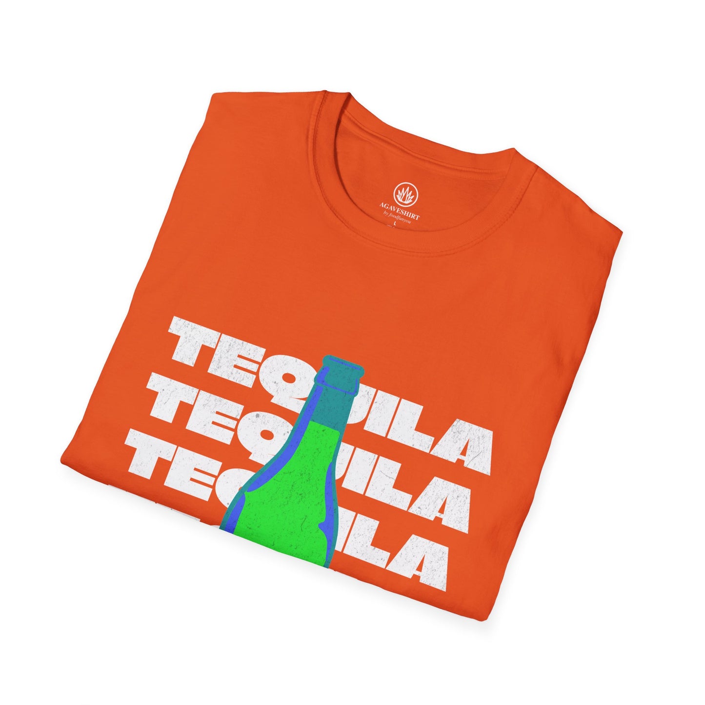 Tequila Bottle T-Shirt | Gildan 64000 | Unisex Softstyle Cotton Tee