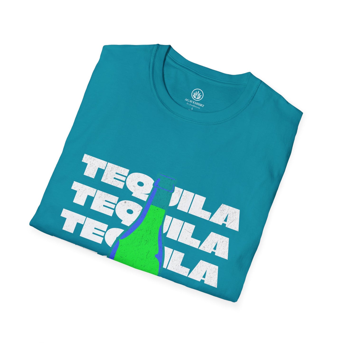 Tequila Bottle T-Shirt | Gildan 64000 | Unisex Softstyle Cotton Tee