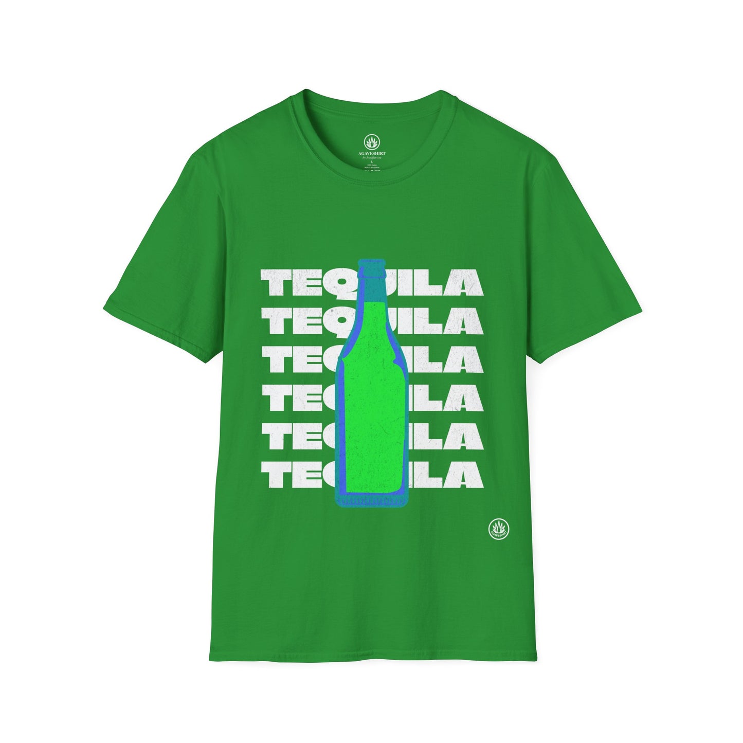 Tequila Bottle Agave Shirt | Gildan 64000 | Unisex Softstyle Cotton T-Shirt