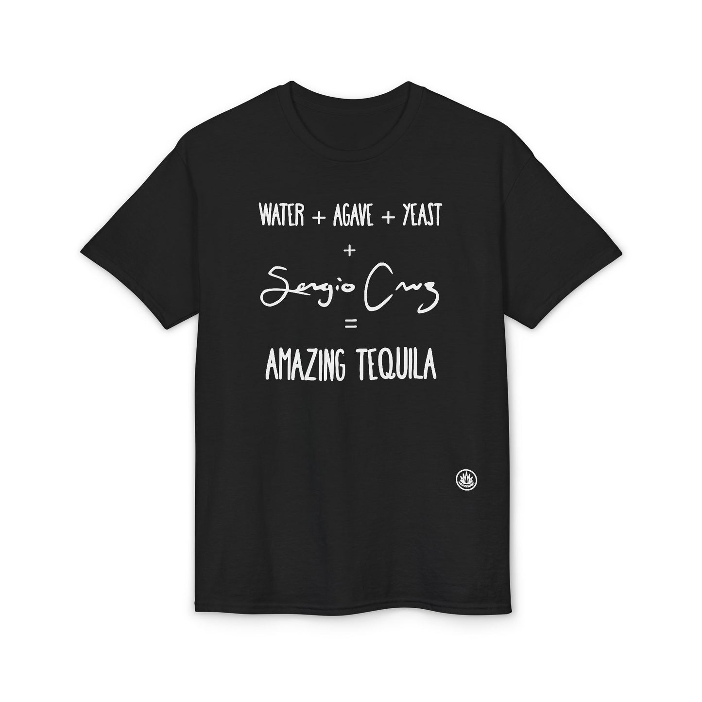 Amazing Tequila Recipe Agave Shirt – "Water + Agave + Yeast + Sergio Cruz = Amazing Tequila" | Gildan 8000 | Cotton-Polyester Blend Unisex T-Shirt