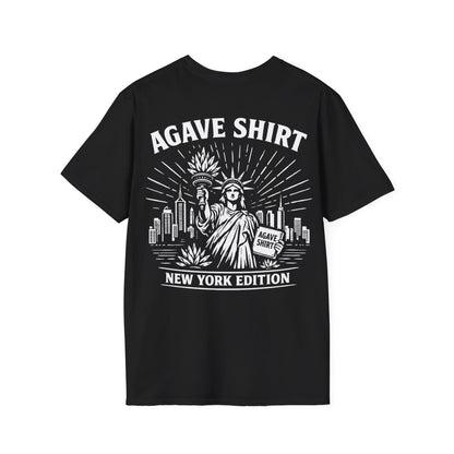 New York Edition Agave Shirt — Lady Liberty Cityscape | Gildan 64000 | Unisex Softstyle Tee