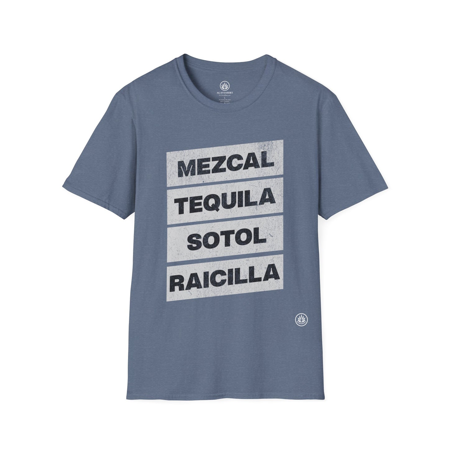 Agave Spirits – Mezcal, Tequila, Raicilla, Sotol | Agave Shirt | Gildan 64000 | Unisex Softstyle Cotton T-Shirt