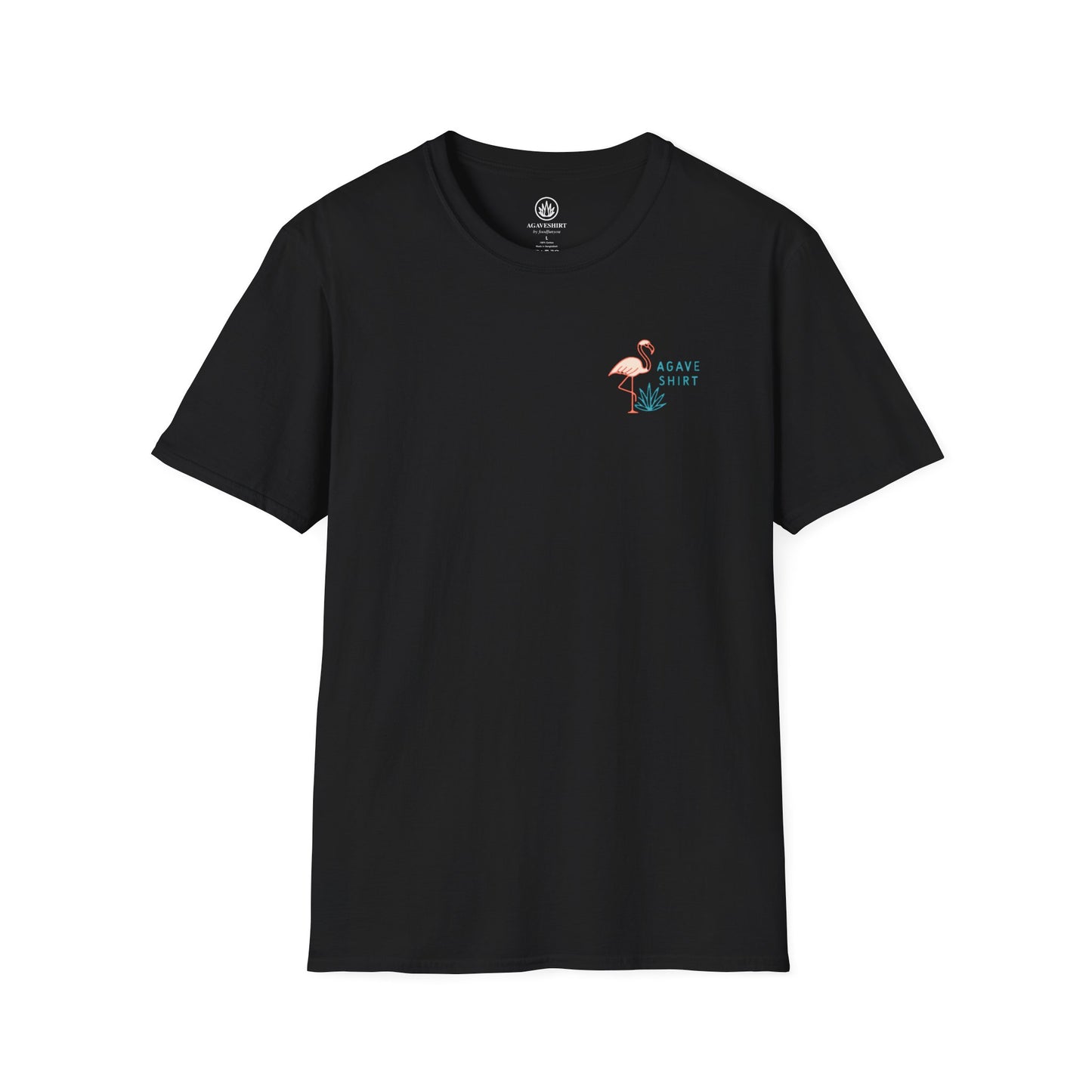 Florida Vibes Tropical Spirits — Flamingo Beach | Gildan 64000 | Unisex Softsyle Cotton Tee