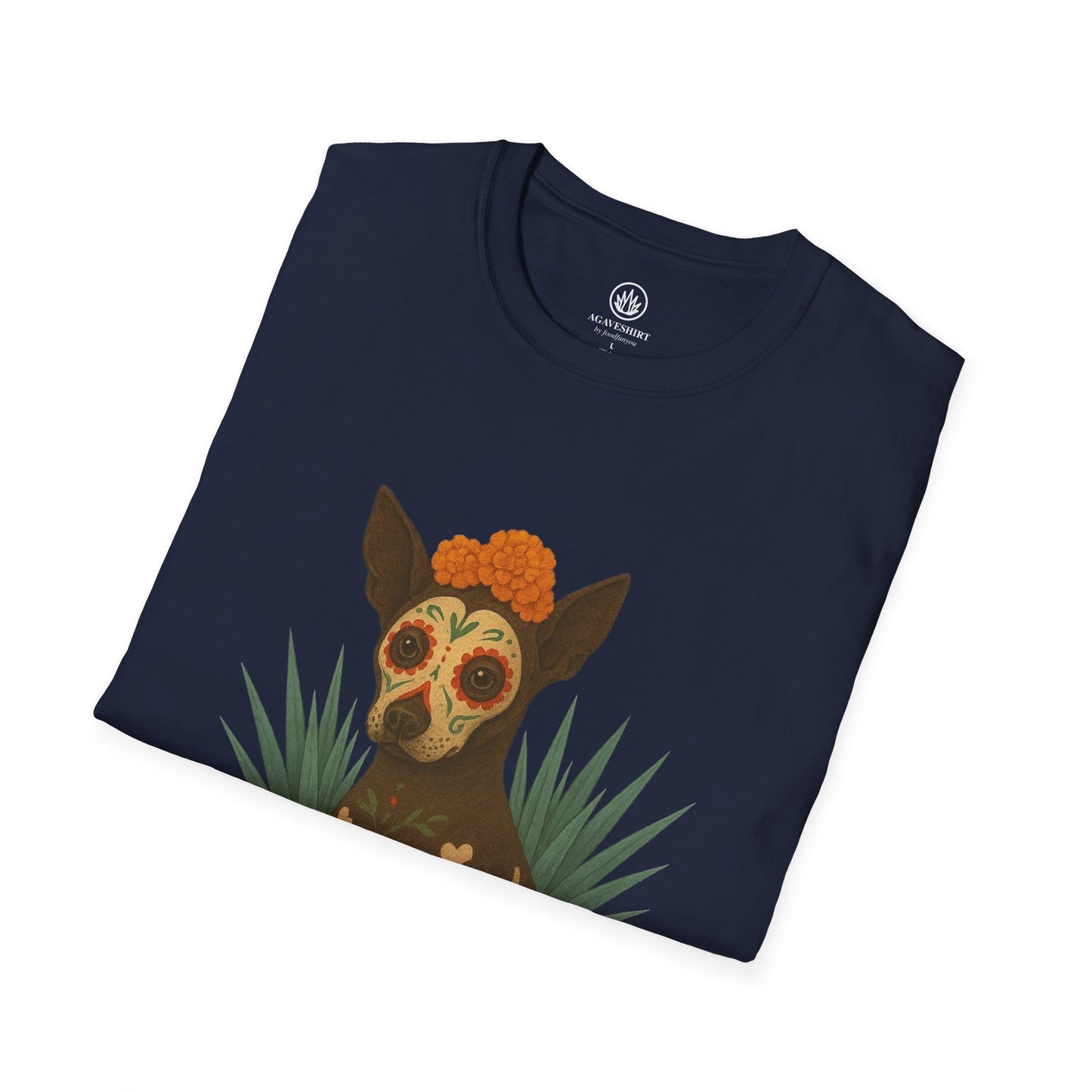 Día de los Muertos - Xolo | Agave Shirt | Gildan 64000 | Unisex Softstyle Cotton T-Shirt