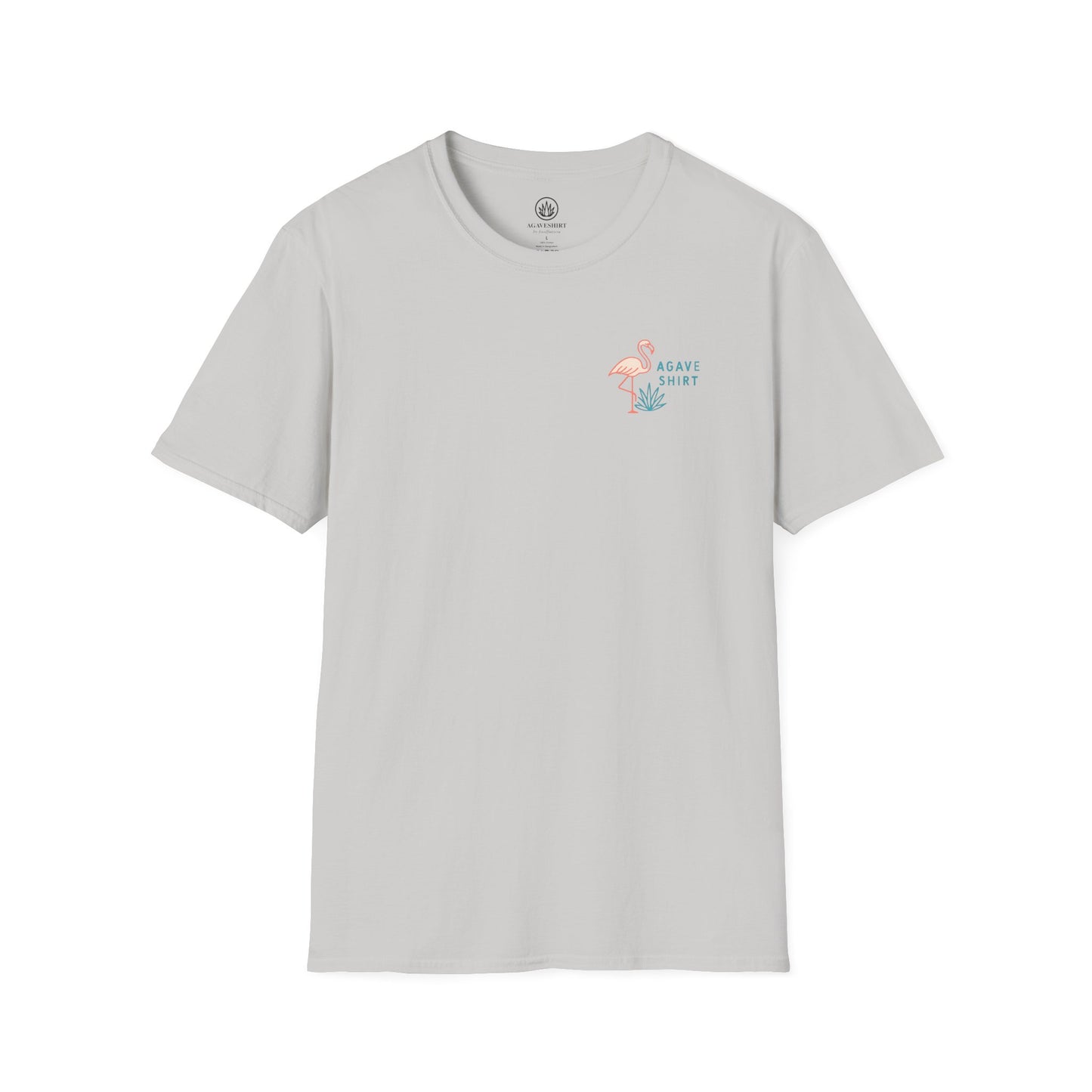 Florida Vibes Tropical Spirits — Flamingo Beach | Gildan 64000 | Unisex Softsyle Cotton Tee