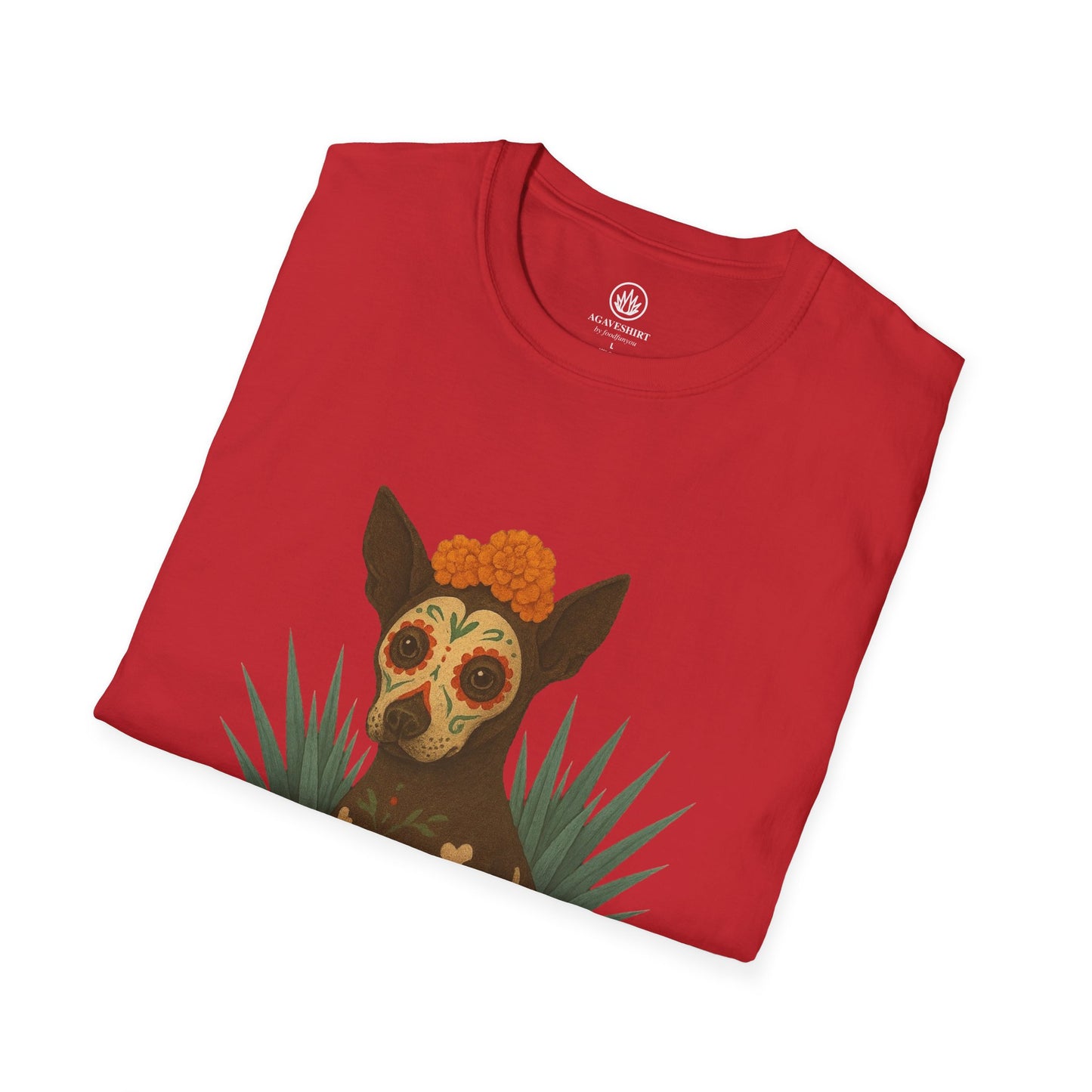 Día de los Muertos - Xolo | Agave Shirt | Gildan 64000 | Unisex Softstyle Cotton T-Shirt
