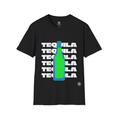 Tequila Bottle T-Shirt | Gildan 64000 | Unisex Softstyle Cotton Tee