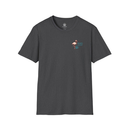Florida Vibes Tropical Spirits — Flamingo Beach | Gildan 64000 | Unisex Softsyle Cotton Tee
