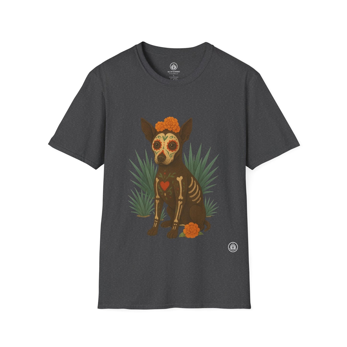 Día de los Muertos - Xolo | Agave Shirt | Gildan 64000 | Unisex Softstyle Cotton T-Shirt
