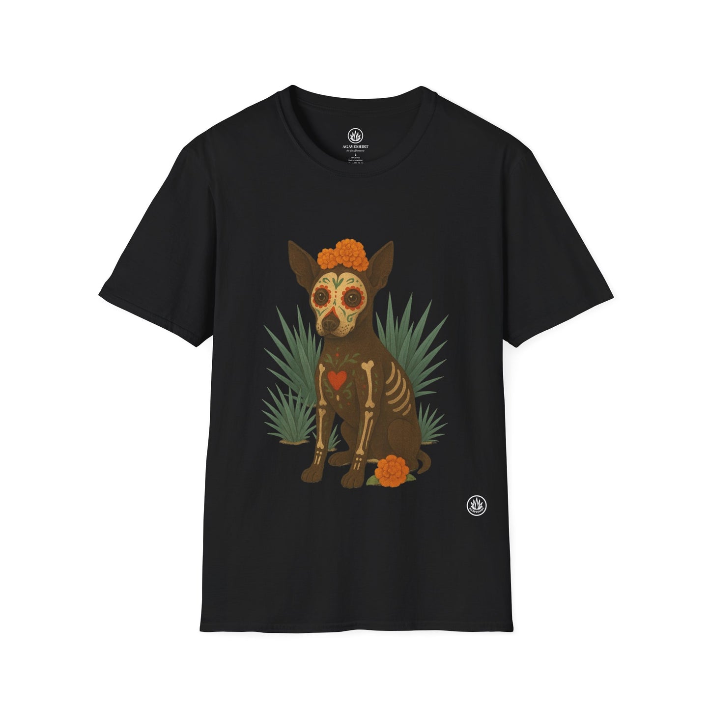 Día de los Muertos - Xolo | Agave Shirt | Gildan 64000 | Unisex Softstyle Cotton T-Shirt