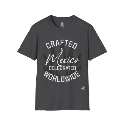 Crafted in Mexico. Celebrated Worldwide. | Agave Shirt | Gildan 64000 | Unisex Softstyle Cotton T-Shirt