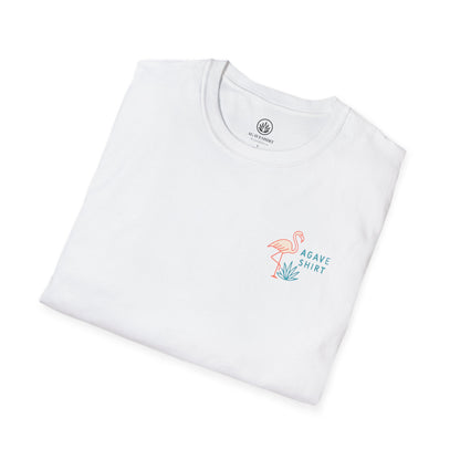 Florida Vibes Tropical Spirits — Flamingo Beach | Gildan 64000 | Unisex Softsyle Cotton Tee