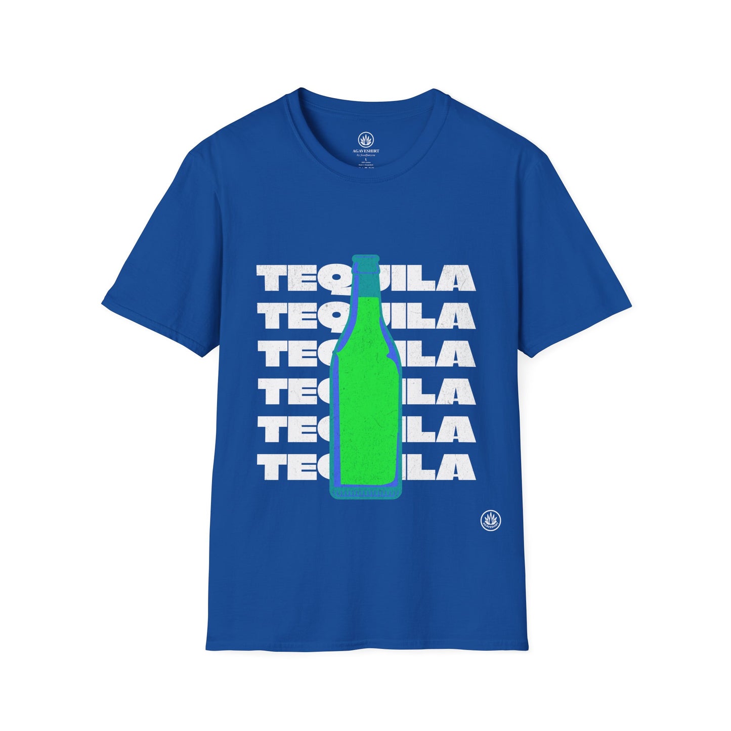 Tequila Bottle Agave Shirt | Gildan 64000 | Unisex Softstyle Cotton T-Shirt