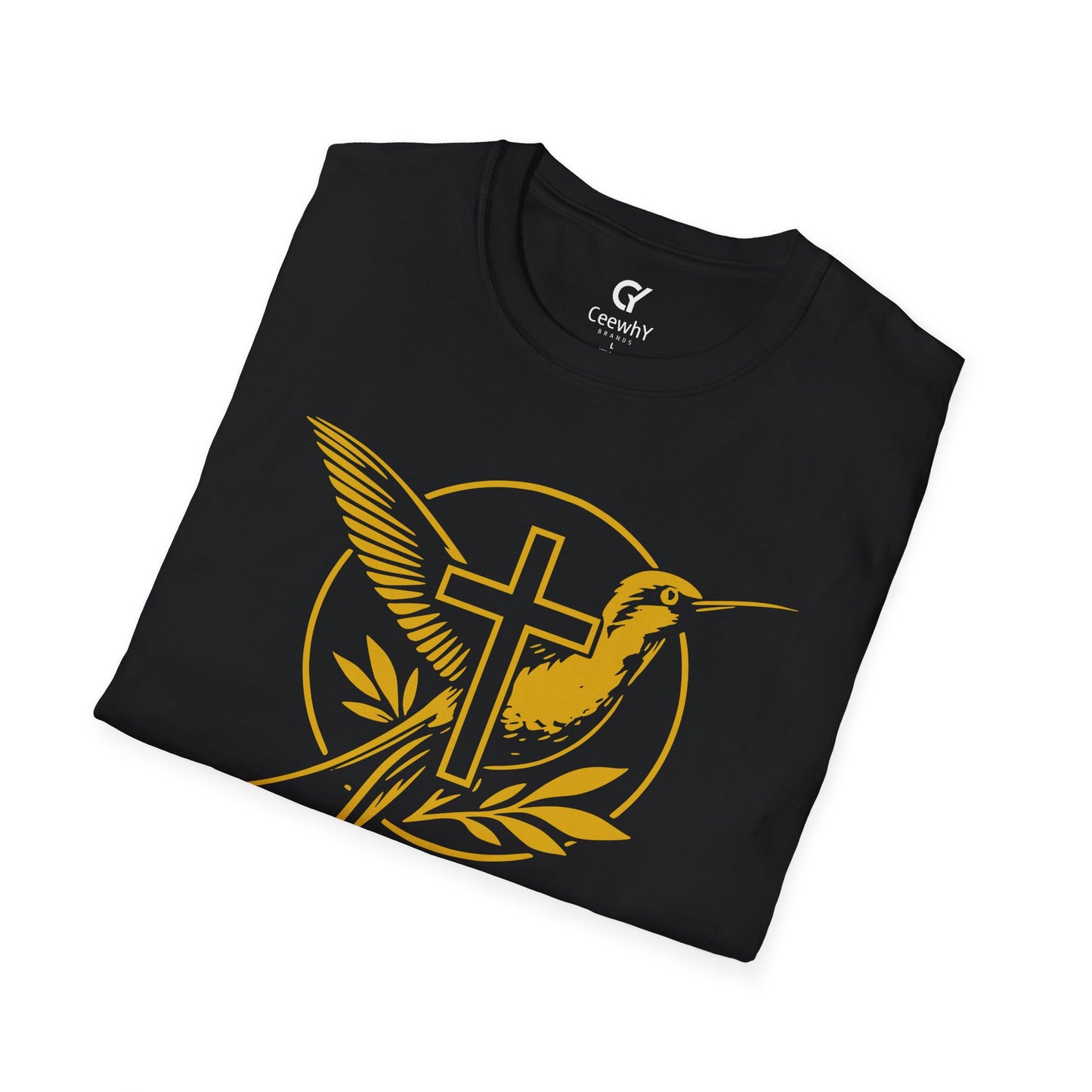 Rise Again Jamaica — Faith Never Fails T-Shirt — Doctor Bird & Cross | Gildan 64000