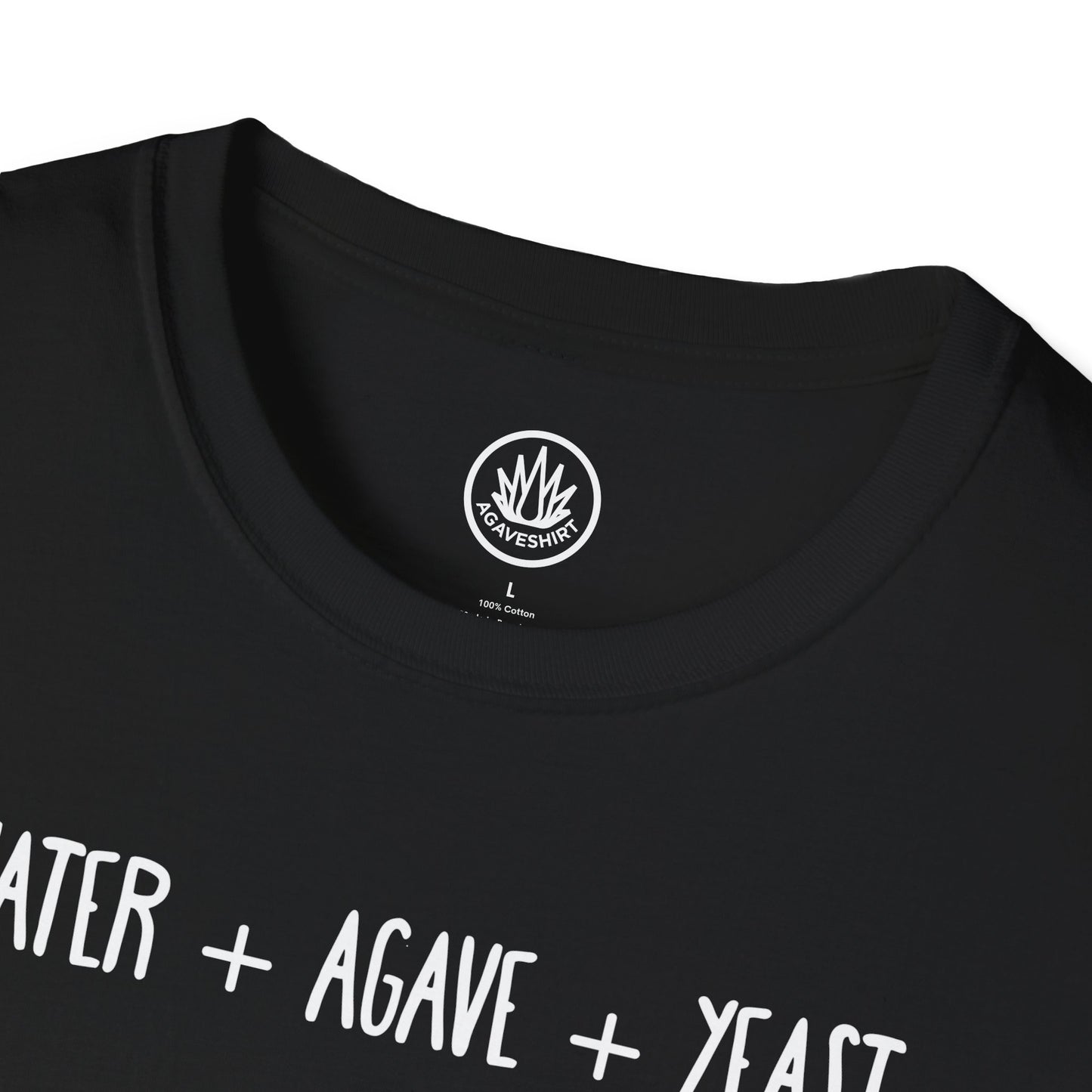 Amazing Tequila Recipe Agave Shirt — "Water + Agave + Yeast + Sergio Cruz = Amazing Tequila" | Unisex Softstyle T-Shirt