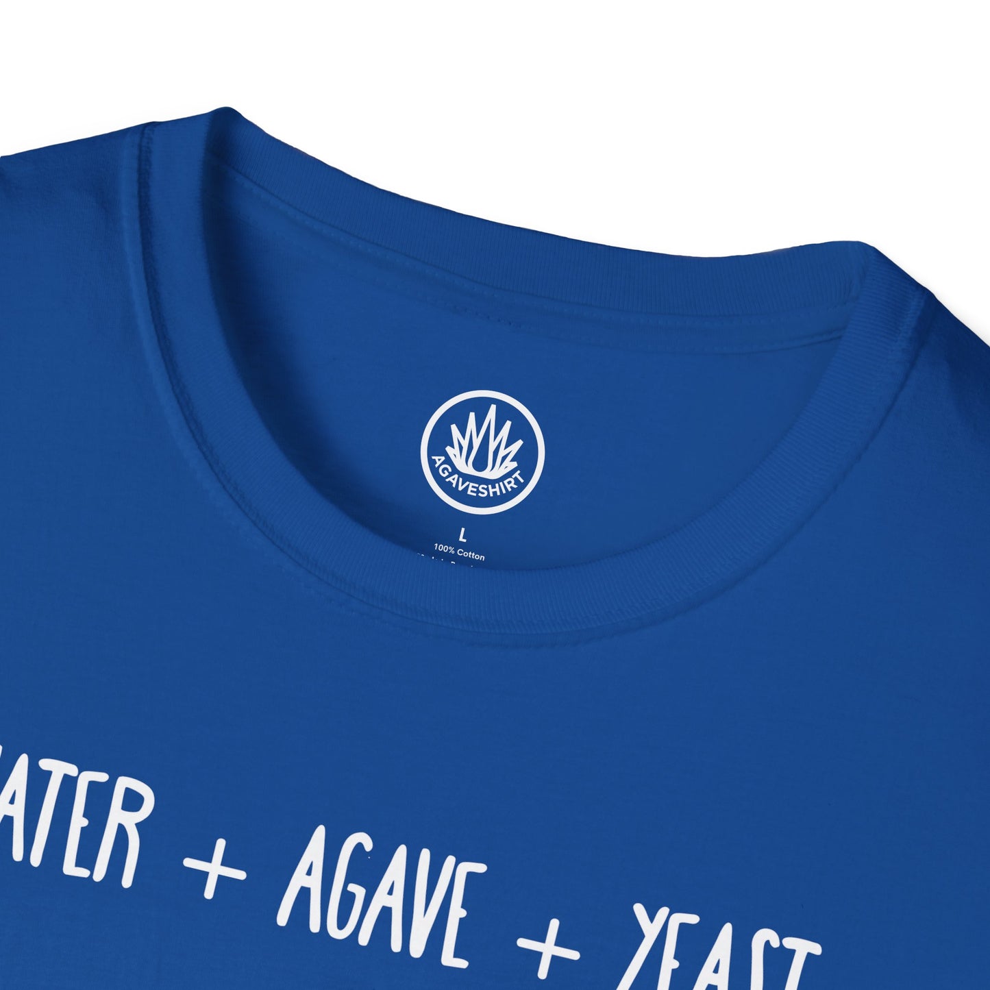 Amazing Tequila Recipe Agave Shirt — "Water + Agave + Yeast + Sergio Cruz = Amazing Tequila" | Unisex Softstyle T-Shirt