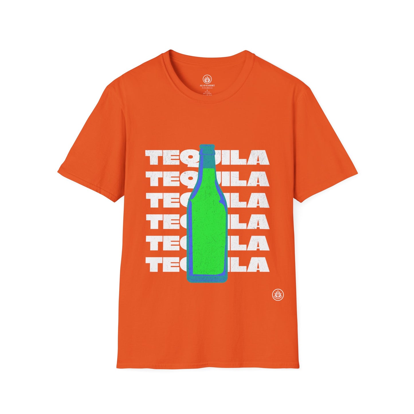 Tequila Bottle Agave Shirt | Gildan 64000 | Unisex Softstyle Cotton T-Shirt