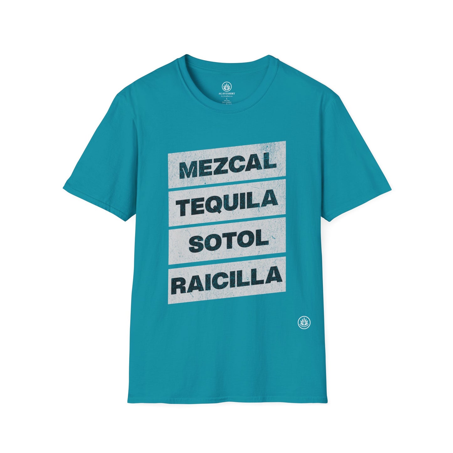 Agave Spirits – Mezcal, Tequila, Raicilla, Sotol | Agave Shirt | Gildan 64000 | Unisex Softstyle Cotton T-Shirt