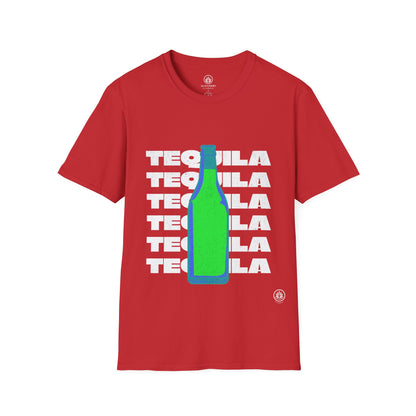 Tequila Bottle T-Shirt | Gildan 64000 | Unisex Softstyle Cotton Tee