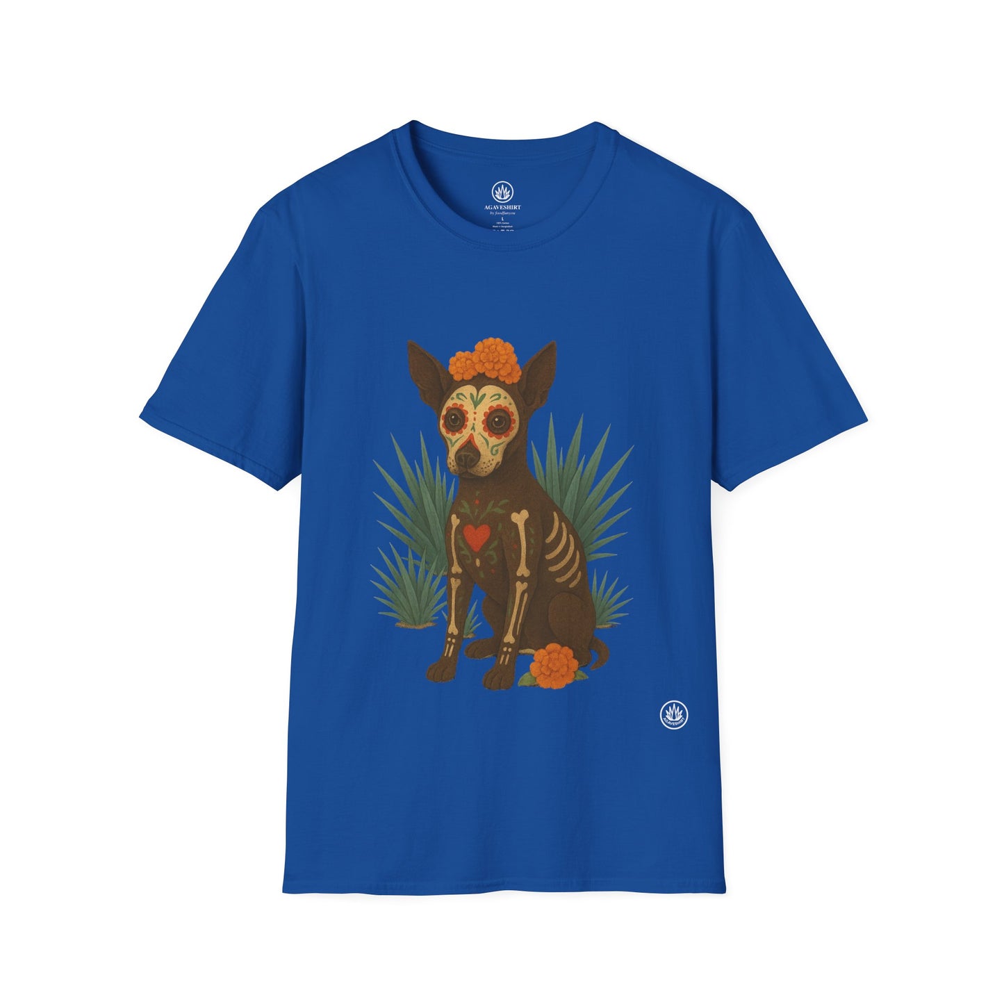Día de los Muertos - Xolo | Agave Shirt | Gildan 64000 | Unisex Softstyle Cotton T-Shirt