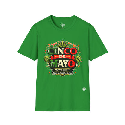 Cinco de Mayo Agave Shirt | Gildan 64000 | Unisex Softstyle Cotton T-Shirt