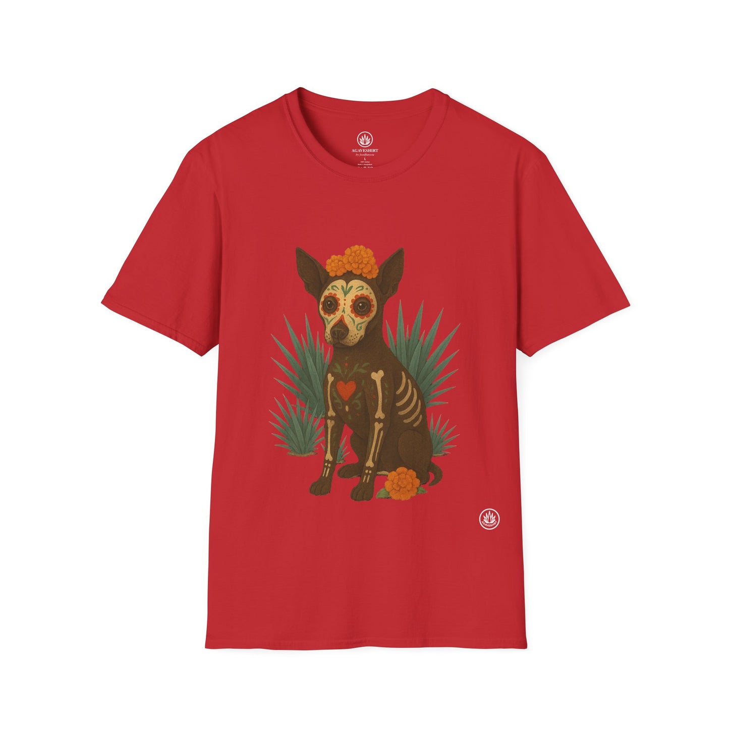 Día de los Muertos - Xolo | Agave Shirt | Gildan 64000 | Unisex Softstyle Cotton T-Shirt