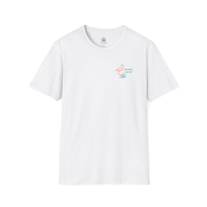 Florida Vibes Tropical Spirits — Flamingo Beach | Gildan 64000 | Unisex Softsyle Cotton Tee