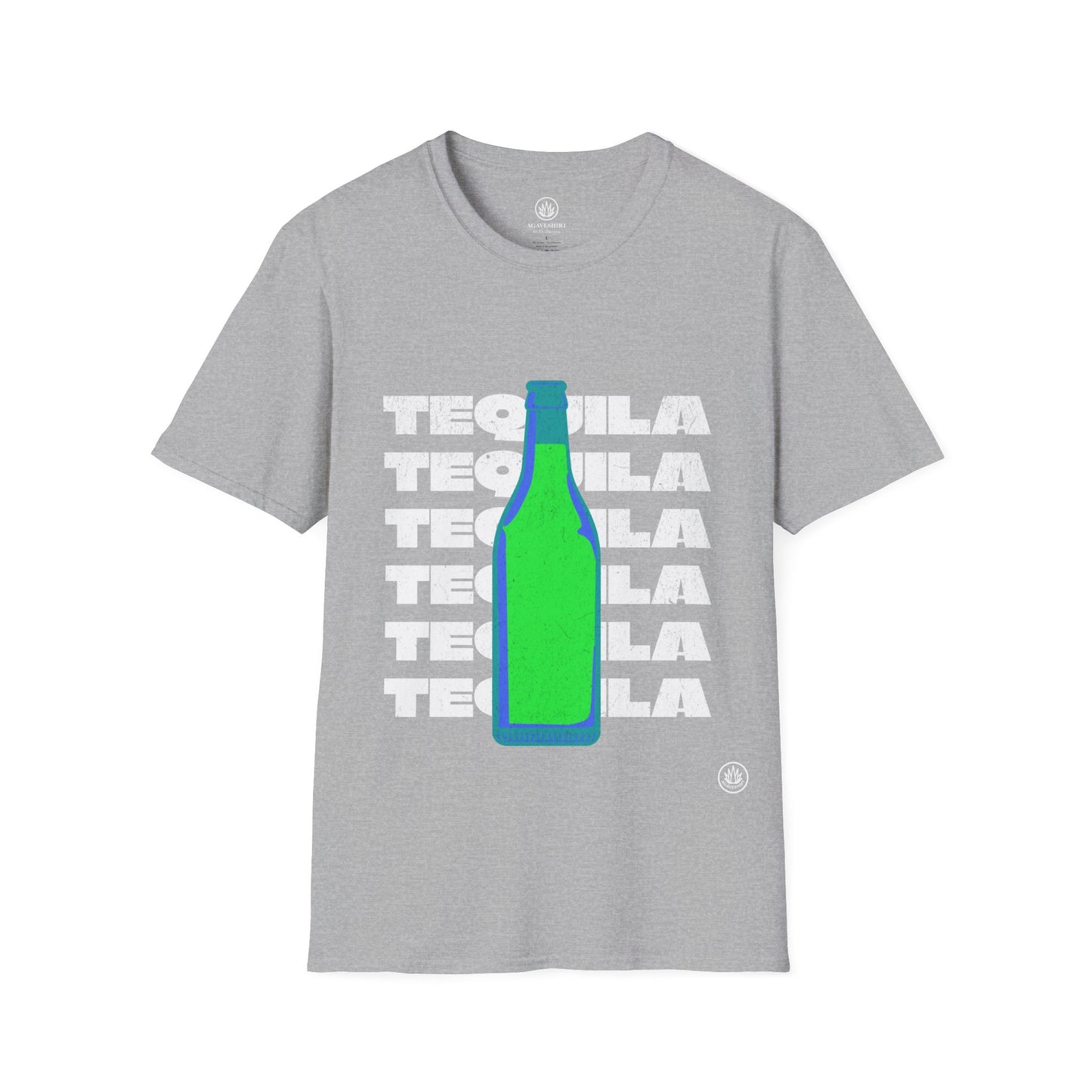Tequila Bottle Agave Shirt | Gildan 64000 | Unisex Softstyle Cotton T-Shirt