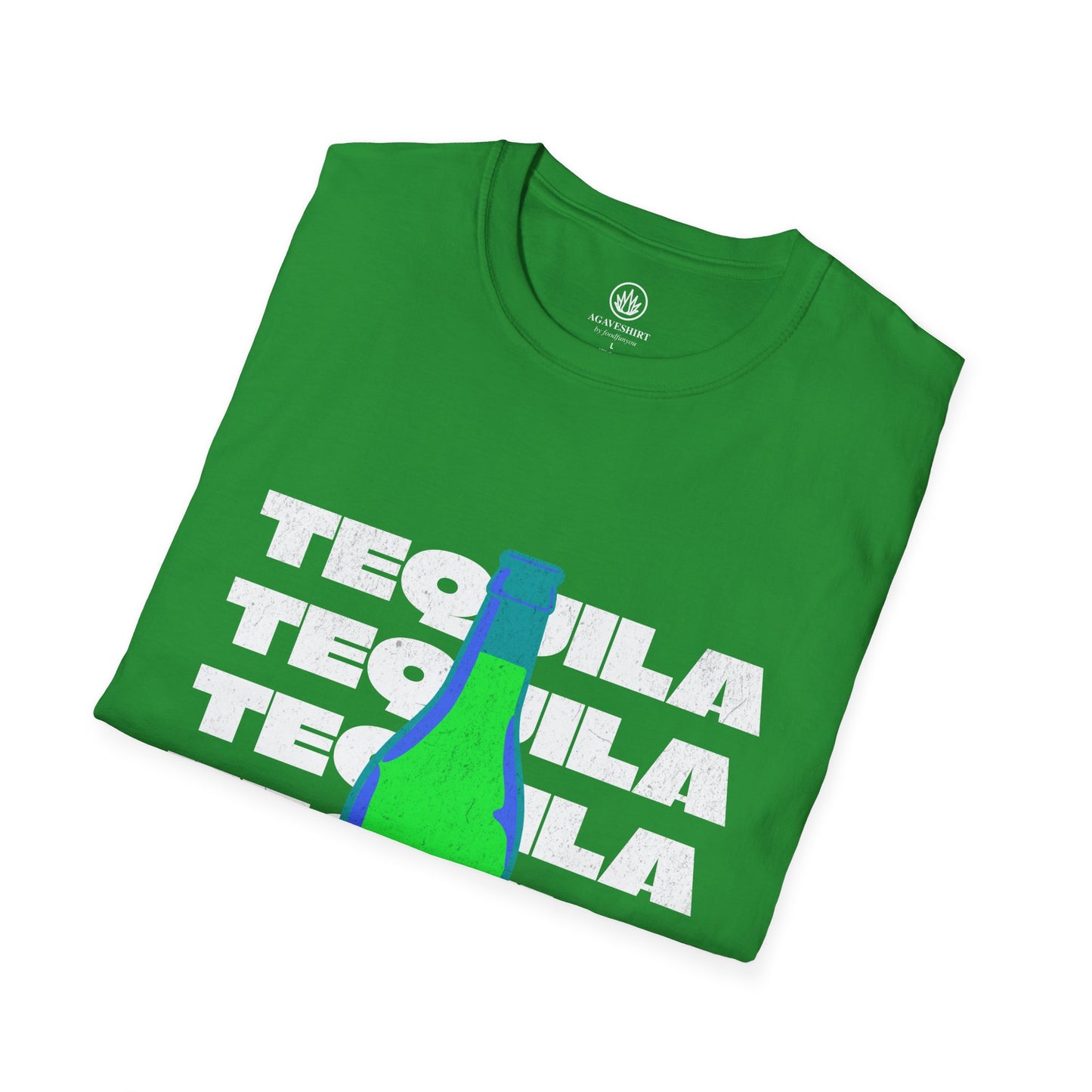 Tequila Bottle Agave Shirt | Gildan 64000 | Unisex Softstyle Cotton T-Shirt