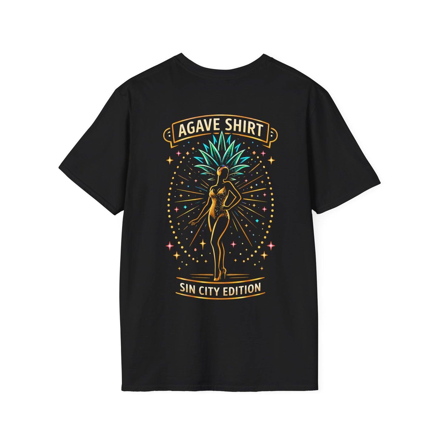 Sin City Edition Agave Shirt — Showgirl Agave | Gildan 64000 | Unisex Softstyle Tee