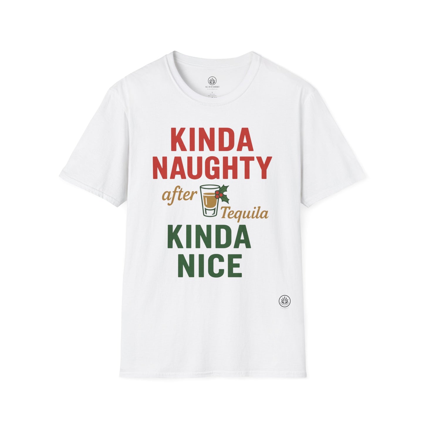 Kinda Naughty After Tequila – Kinda Nice Before It | Gildan 64000 | Unisex Softstyle Tee