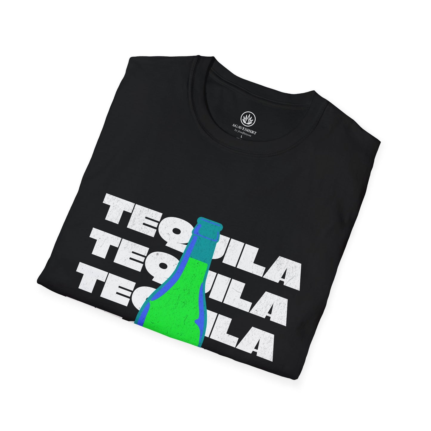 Tequila Bottle T-Shirt | Gildan 64000 | Unisex Softstyle Cotton Tee