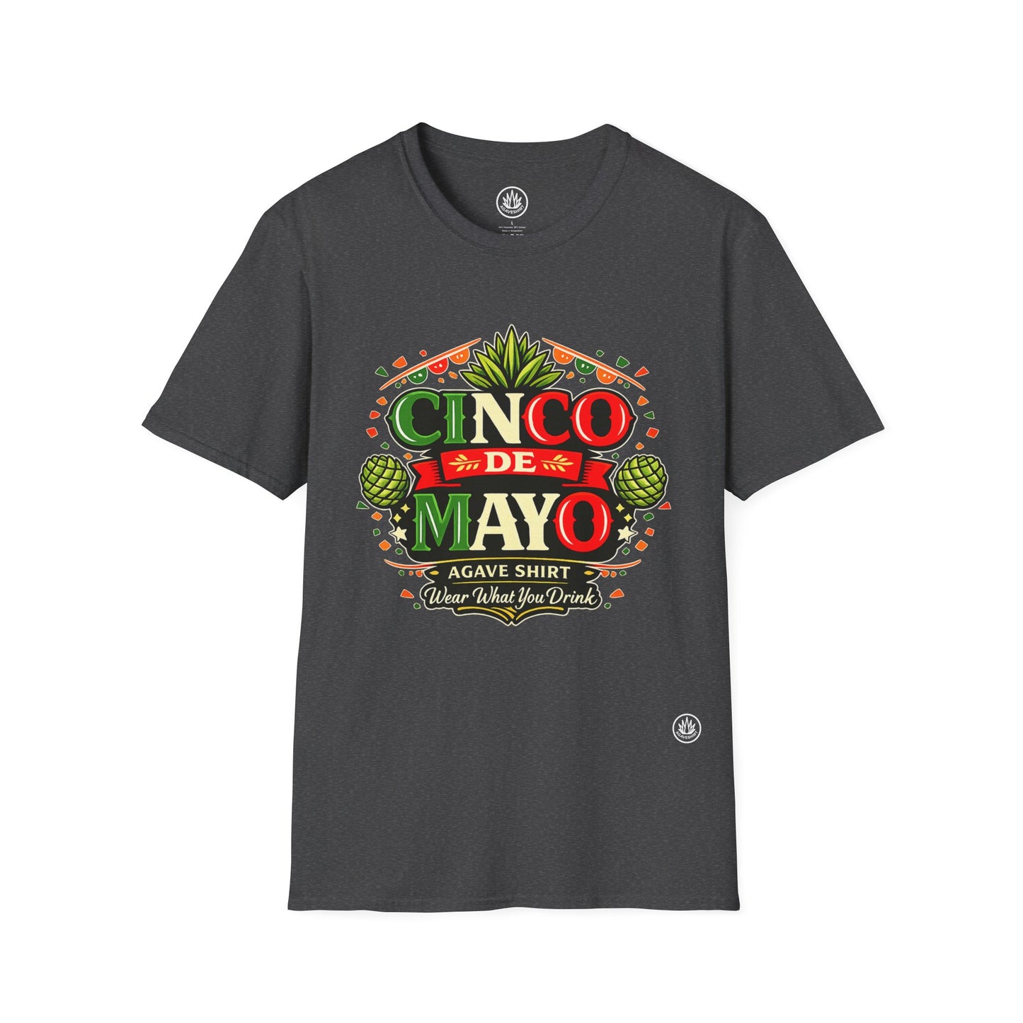 Cinco de Mayo Agave Shirt | Gildan 64000 | Unisex Softstyle Cotton T-Shirt