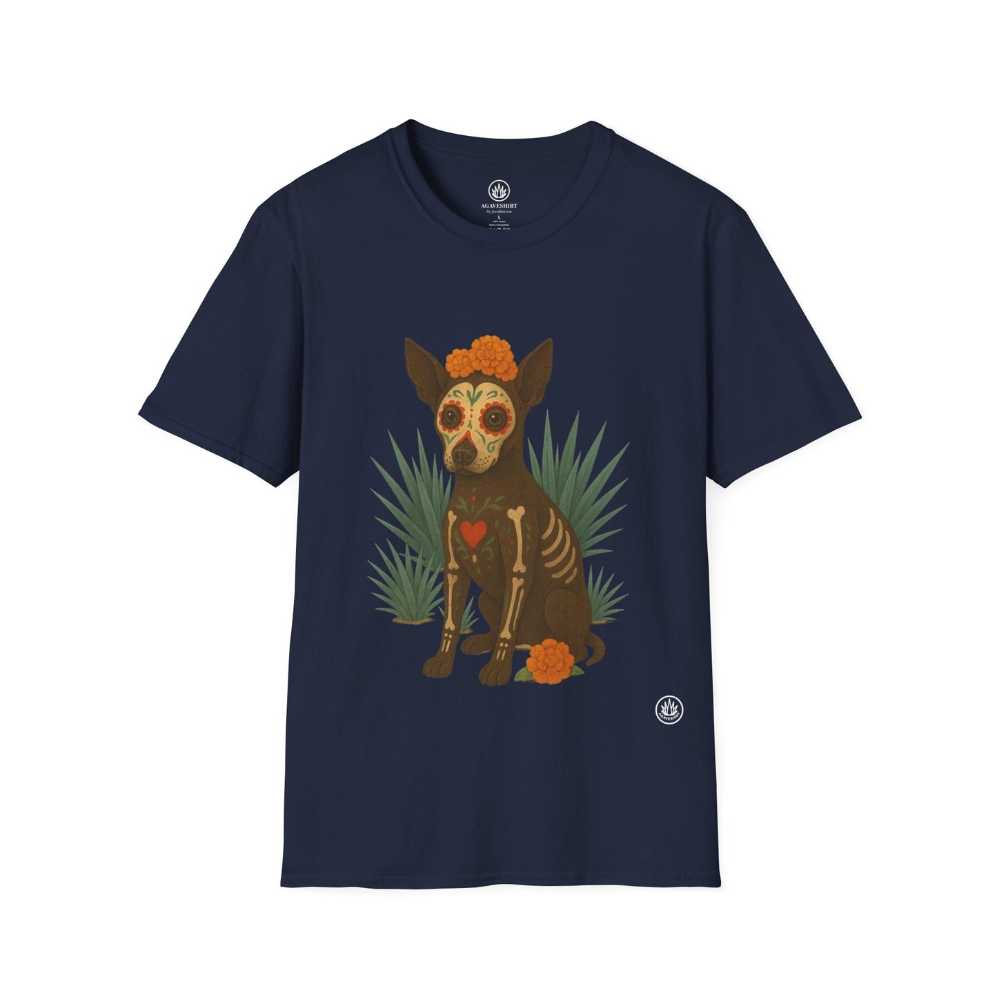 Día de los Muertos - Xolo | Agave Shirt | Gildan 64000 | Unisex Softstyle Cotton T-Shirt