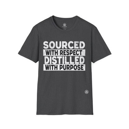Sourced With Respect, Distilled With Purpose | Agave Shirt | Gildan 64000 | Unisex Softstyle Cotton T-Shirt