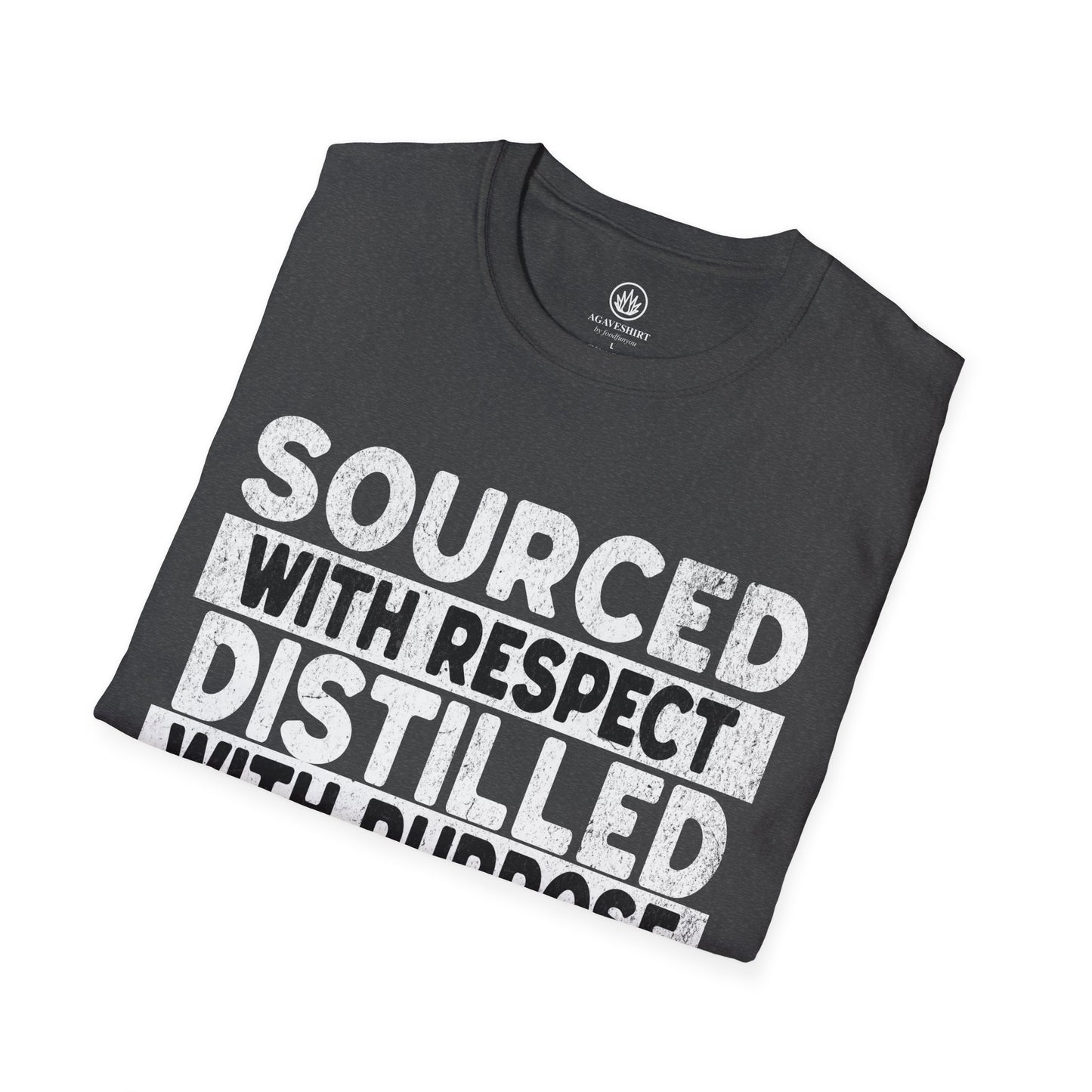 Sourced With Respect, Distilled With Purpose | Agave Shirt | Gildan 64000 | Unisex Softstyle Cotton T-Shirt
