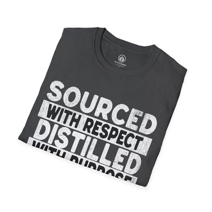 Sourced With Respect, Distilled With Purpose | Agave Shirt | Gildan 64000 | Unisex Softstyle Cotton T-Shirt
