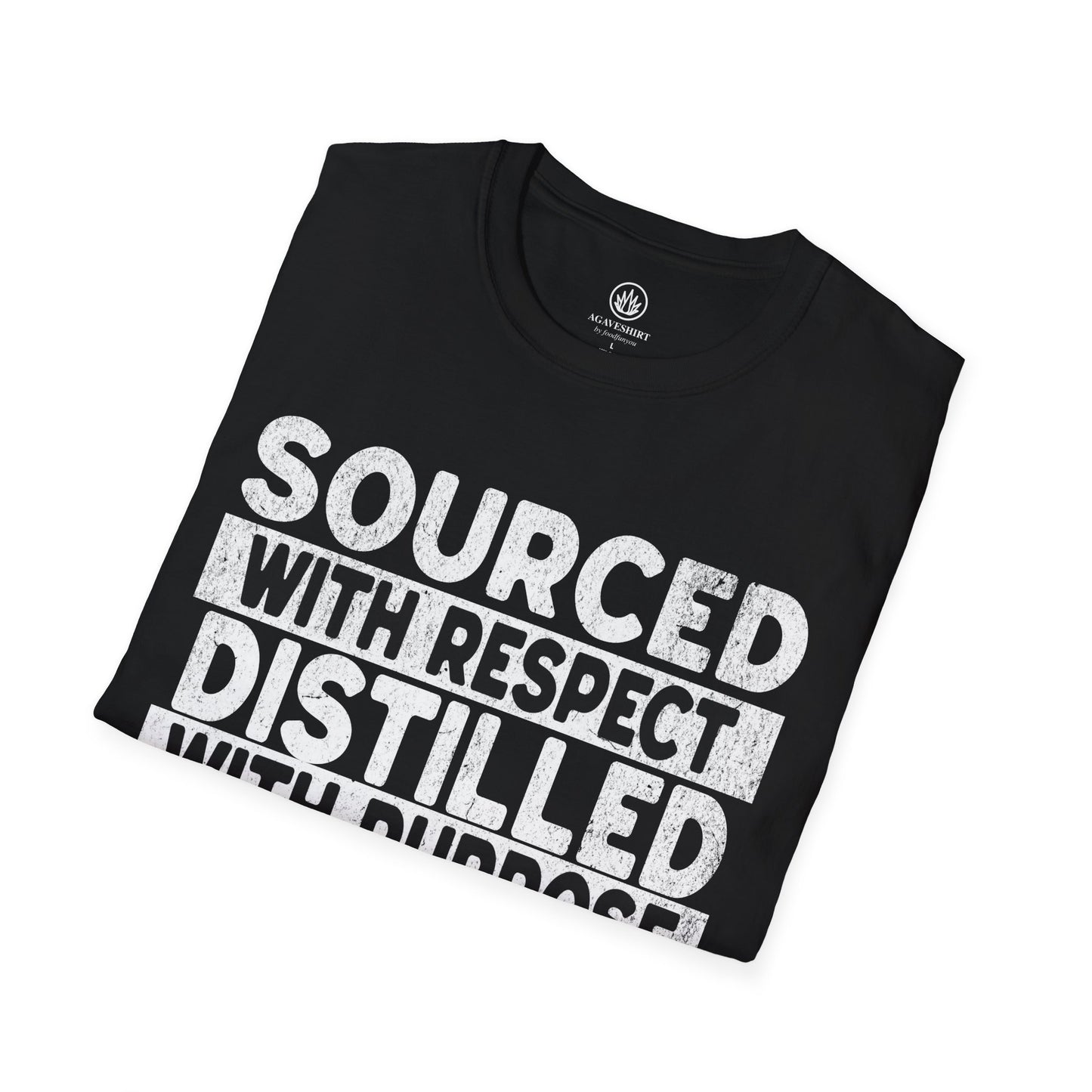 Sourced With Respect, Distilled With Purpose | Agave Shirt | Gildan 64000 | Unisex Softstyle Cotton T-Shirt