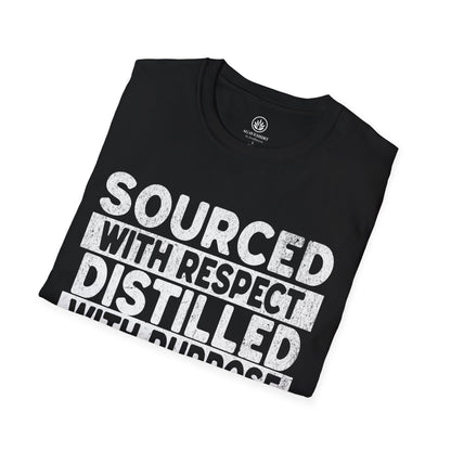 Sourced With Respect, Distilled With Purpose | Agave Shirt | Gildan 64000 | Unisex Softstyle Cotton T-Shirt