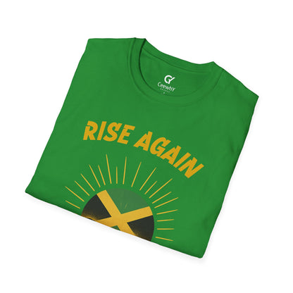 Rise Again Jamaica Campaign — Jamaican Flag Sunset T-Shirt | Gildan 64000