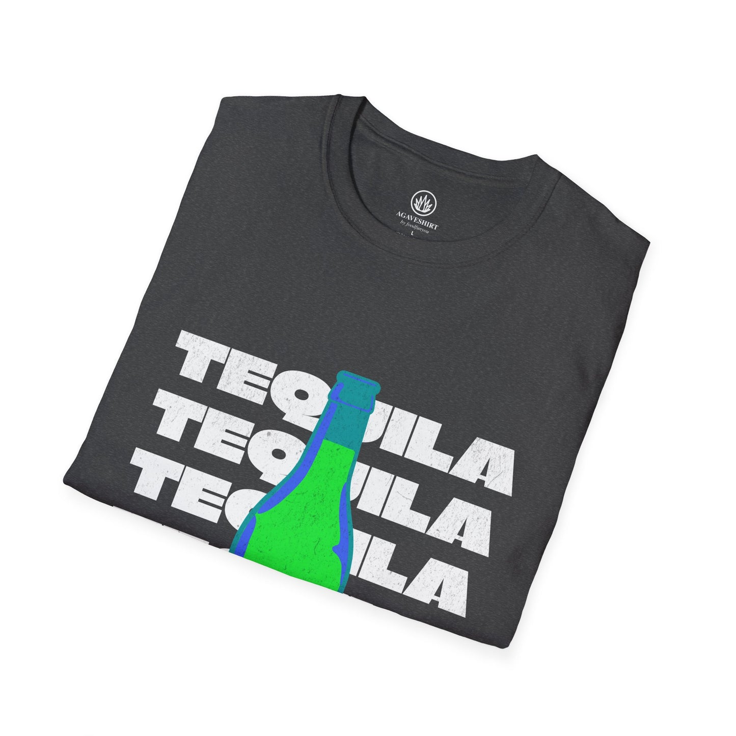 Tequila Bottle Agave Shirt | Gildan 64000 | Unisex Softstyle Cotton T-Shirt