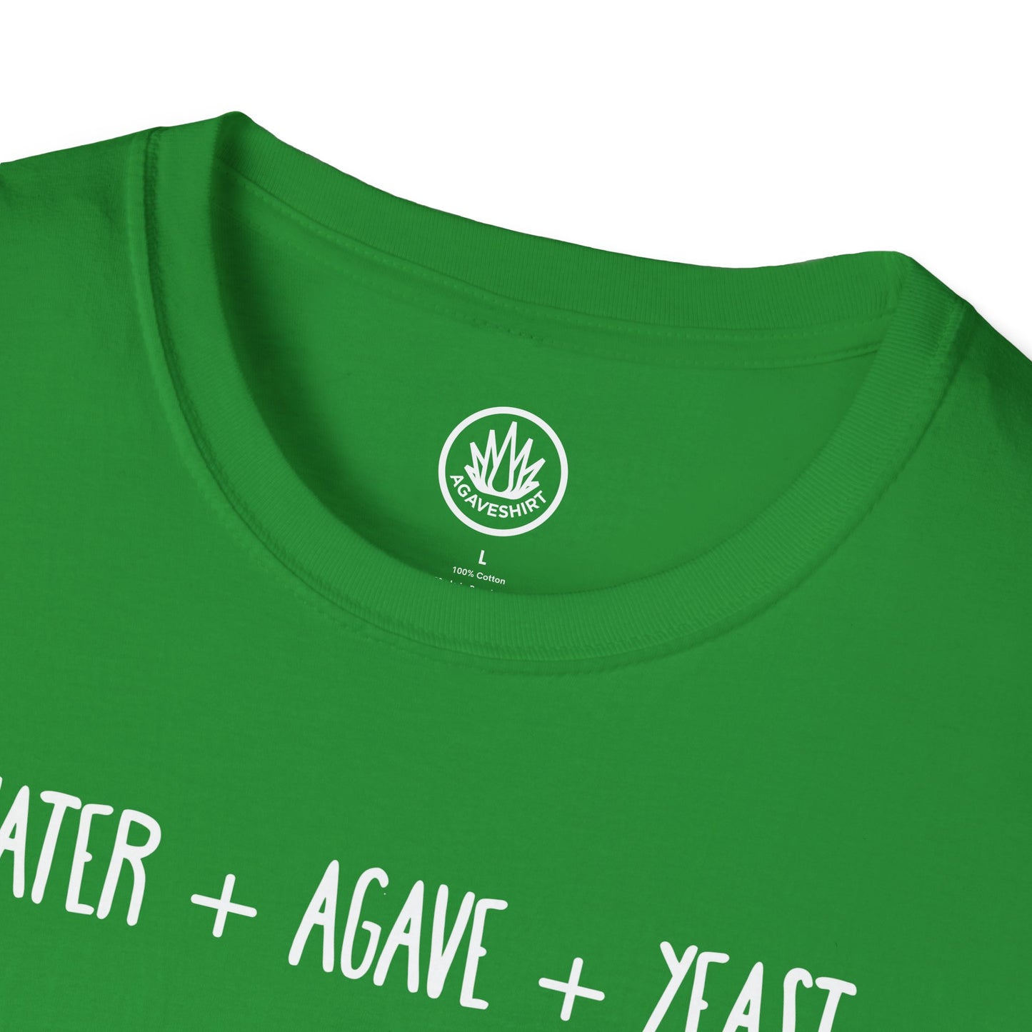 Amazing Tequila Recipe Agave Shirt — "Water + Agave + Yeast + Sergio Cruz = Amazing Tequila" | Unisex Softstyle T-Shirt