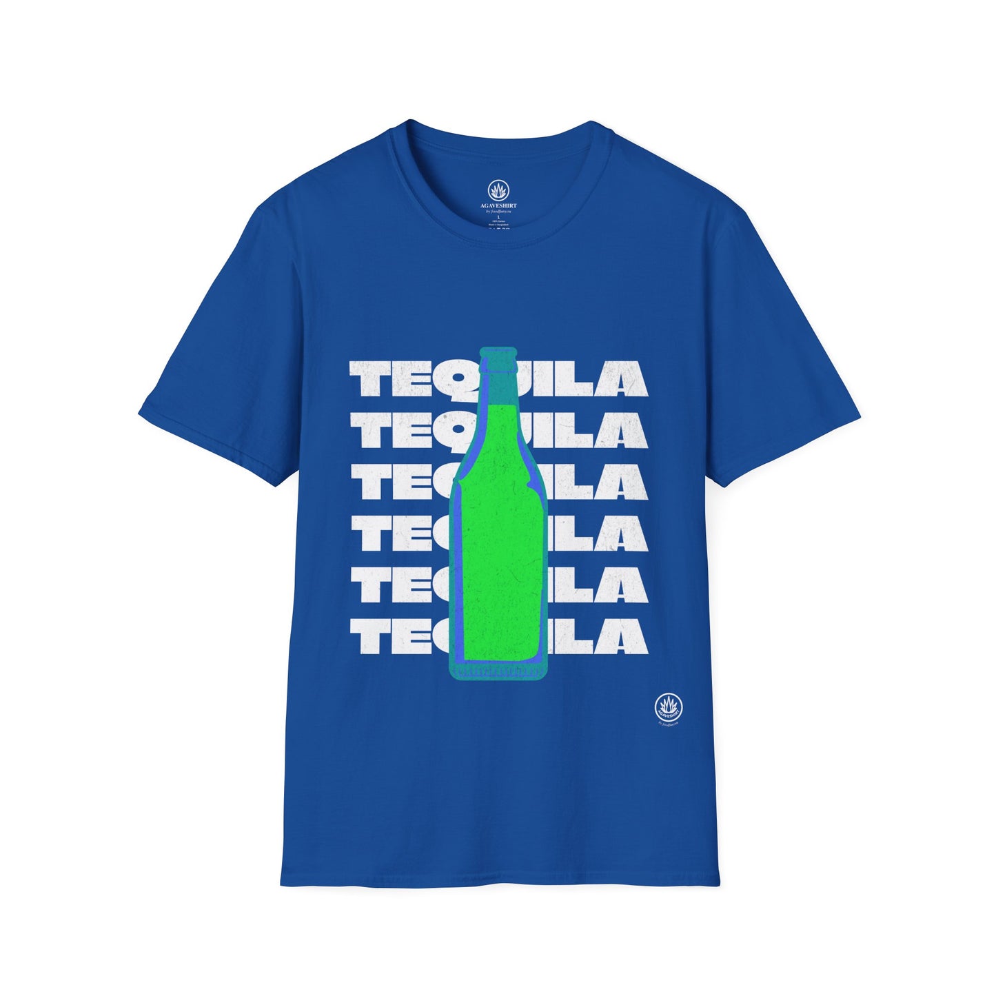 Tequila Bottle T-Shirt | Gildan 64000 | Unisex Softstyle Cotton Tee