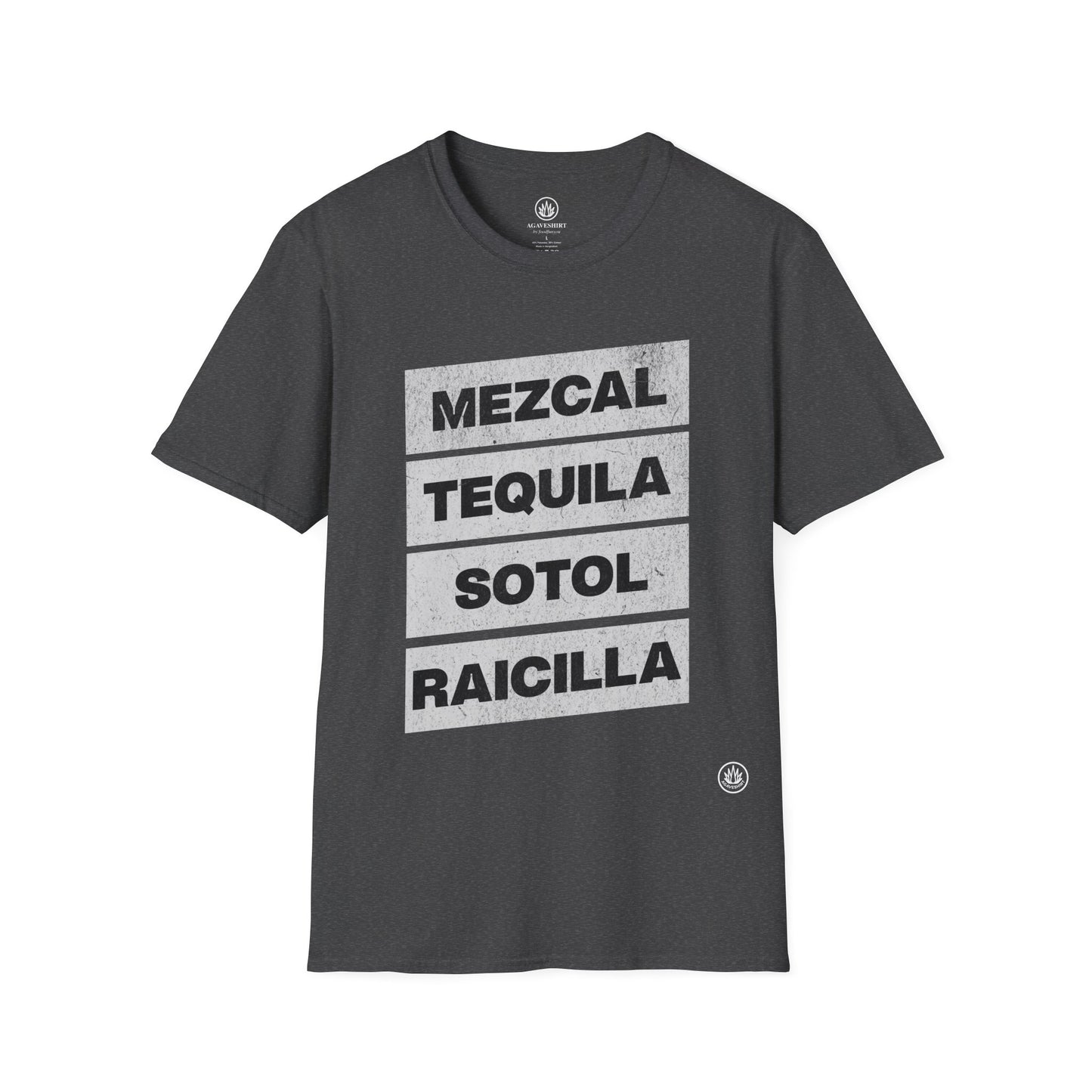 Agave Spirits – Mezcal, Tequila, Raicilla, Sotol | Agave Shirt | Gildan 64000 | Unisex Softstyle Cotton T-Shirt