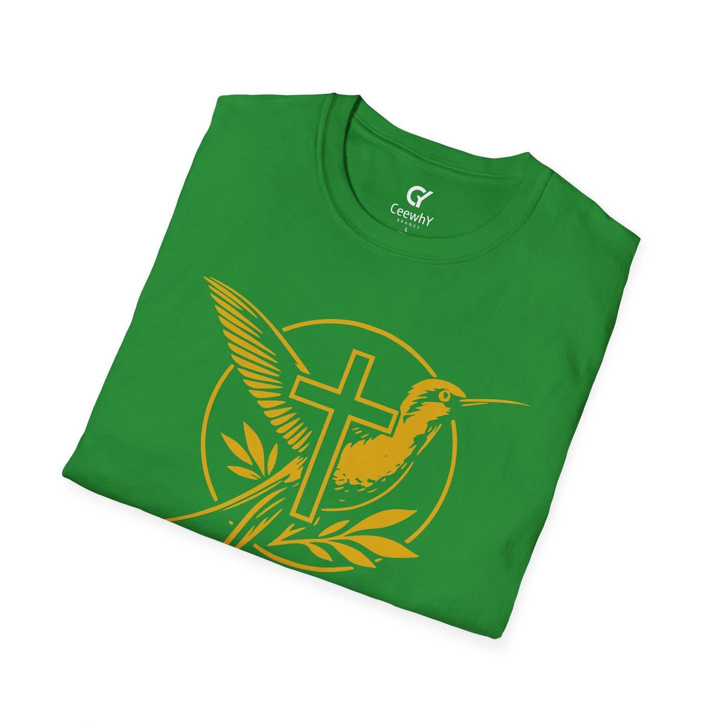 Rise Again Jamaica — Faith Never Fails T-Shirt — Doctor Bird & Cross | Gildan 64000