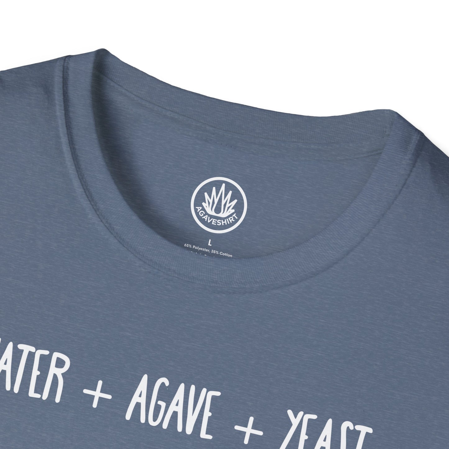 Amazing Tequila Recipe Agave Shirt — "Water + Agave + Yeast + Sergio Cruz = Amazing Tequila" | Unisex Softstyle T-Shirt